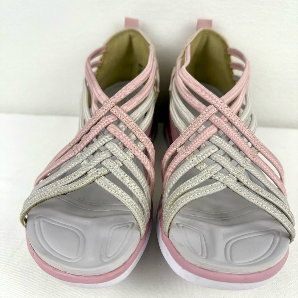 JBU by Jambu Barb Vegan Lt Tan/Blush Strappy Sandals Size 8